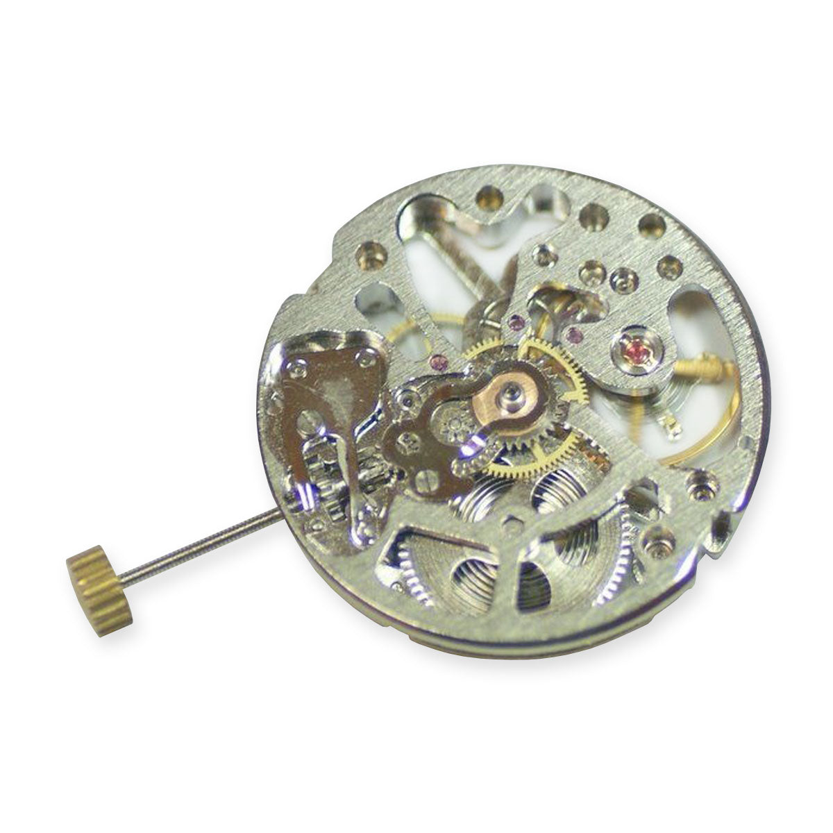 Skeleton silver mechanical manual wind movement NEW steampunk project modding