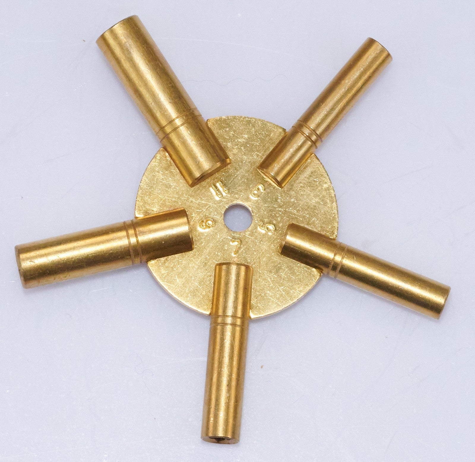 Clock spider keys brass winding key 3-11 Odds Key Winders Old Clocks Key Wind