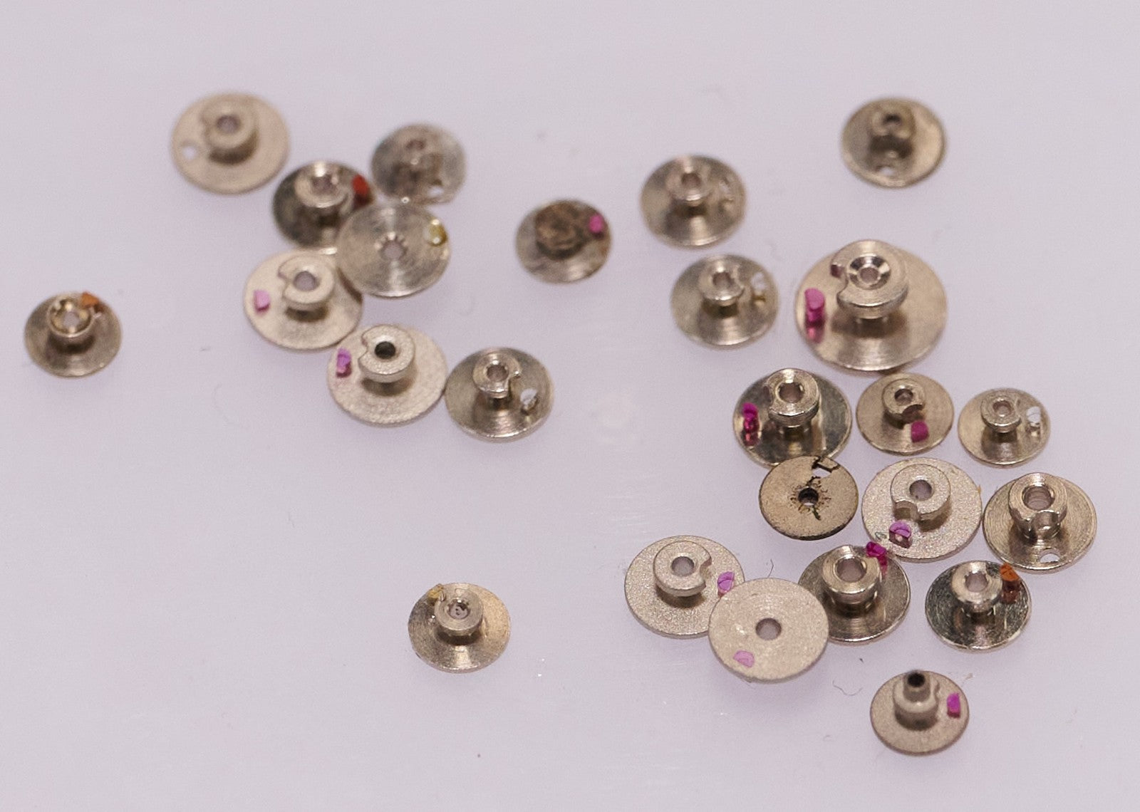 24 x Watch Ruby Roller Jewel Table Pin Guard Rollers Balance Watch Repair Parts