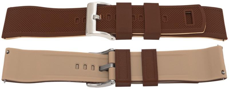 Silicone Rubber Contrast Textured Watch Strap Divers Sports 22mm Replacement