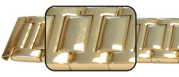 16mm Mirror Watch Bracelet Strap Regular or Safety Centre Fold Clasp 1 Row Link