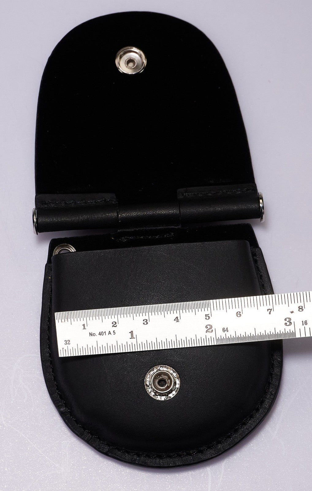 Pocket Watch Holder 70mm LARGE Black Leather Case Pouch Premium Travel Storage