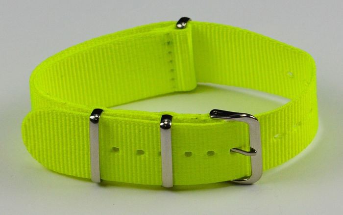 NEON Ultra Tough MILITARY WATCH STRAP Yellow Green Orange 18mm 20mm 22mm NEW