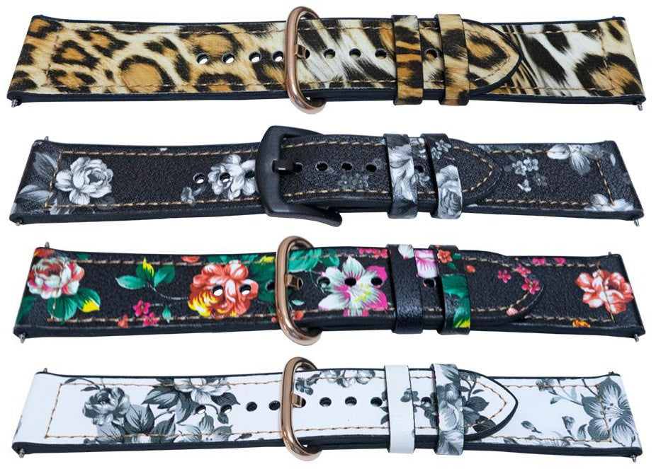 Smooth Silicone Calf Leather Watch Strap Replacement Pattern Rubber Bracelet