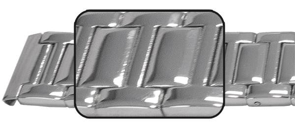 16mm Mirror Watch Bracelet Strap Regular or Safety Centre Fold Clasp 1 Row Link