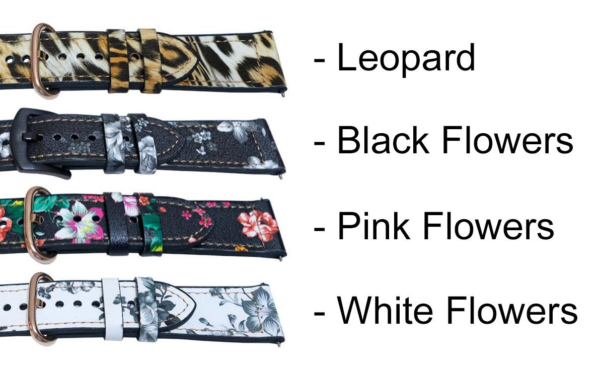 Smooth Silicone Calf Leather Watch Strap Replacement Pattern Rubber Bracelet