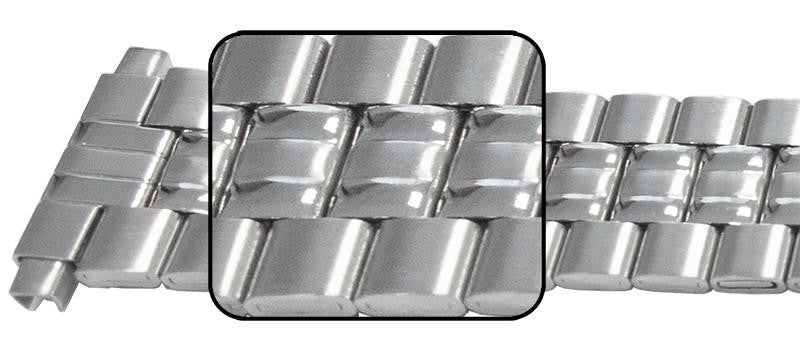 Satin And Mirror Edged Watch Bracelet Strap 16mm to 22mm Link Row Type Quality