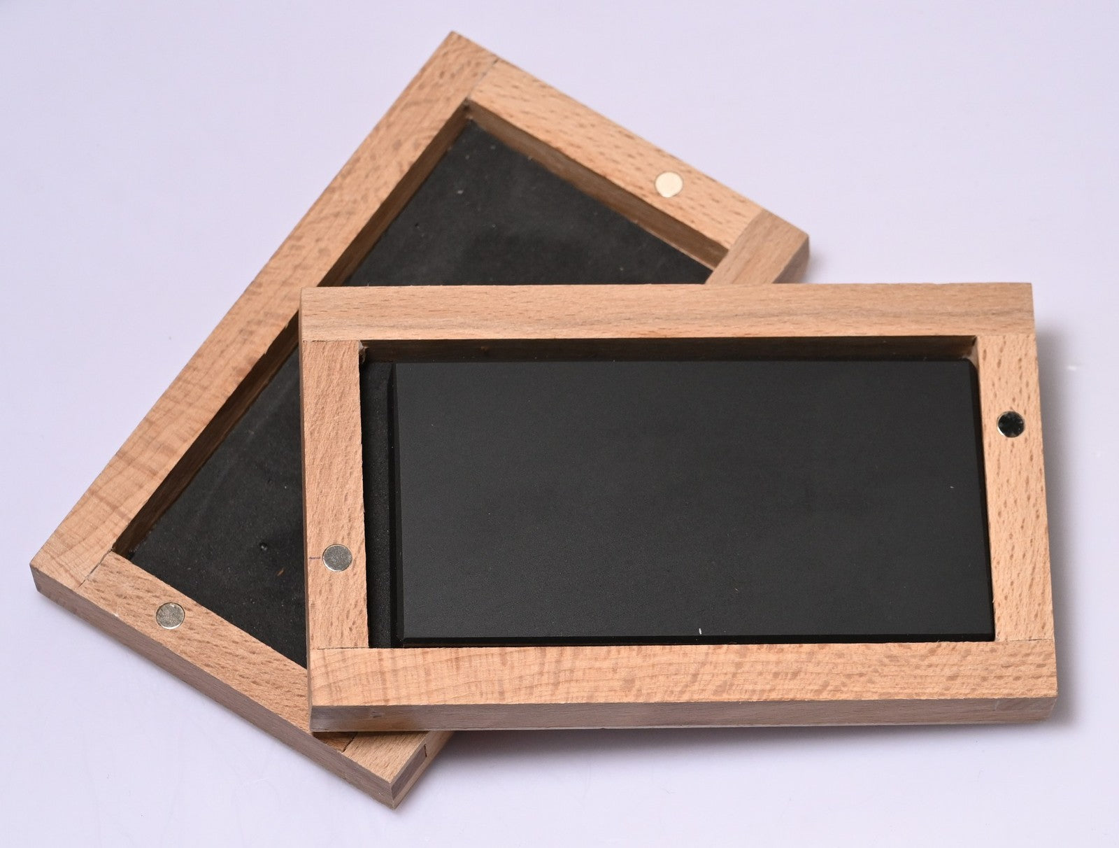 Gold Testing Stone & Wood Box Jewellery Gold Acid Test Touchstone Kit 100x50mm
