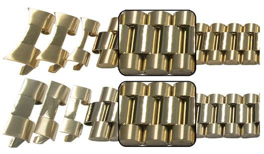 Gold Watch Bracelet Replacement Strap For Rolex President Curved Or Straight