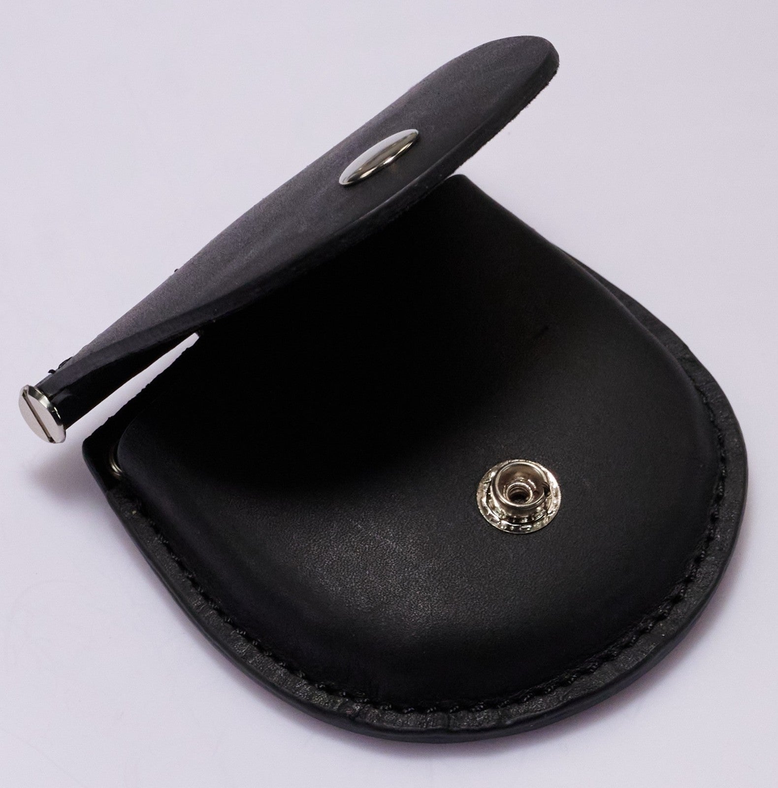 Pocket Watch Holder 70mm LARGE Black Leather Case Pouch Premium Travel Storage