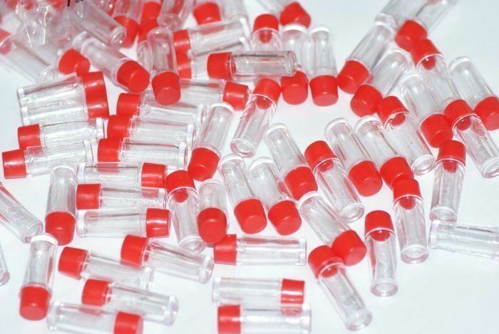 100x Watchmakers small spares/parts containers vials tubes stems staffs repairs