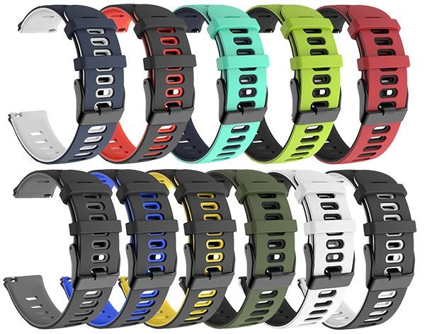 Silicone Fancy Sports Watch Strap Replacement Wide Tongue Rubber Bracelet Band