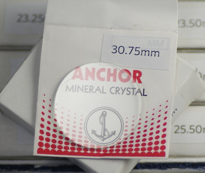 1x Mineral glass watch crystal 23mm - 30.75mm FLAT 1mm crystals repairs parts