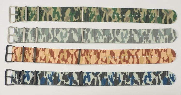 Military CAMOUFLAGE Ultra Tough Nylon Watch Strap Watch 16mm - 24mm Army Band