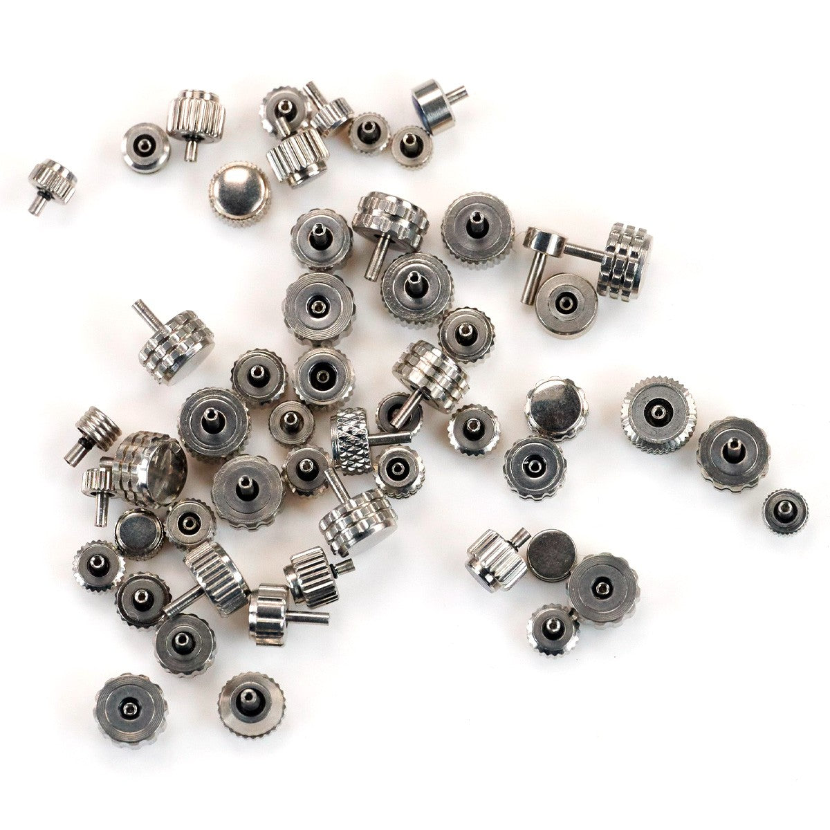 Quality Steel Silver 50x Watch Crowns Large Size Spares Repairs Parts Watchmaker