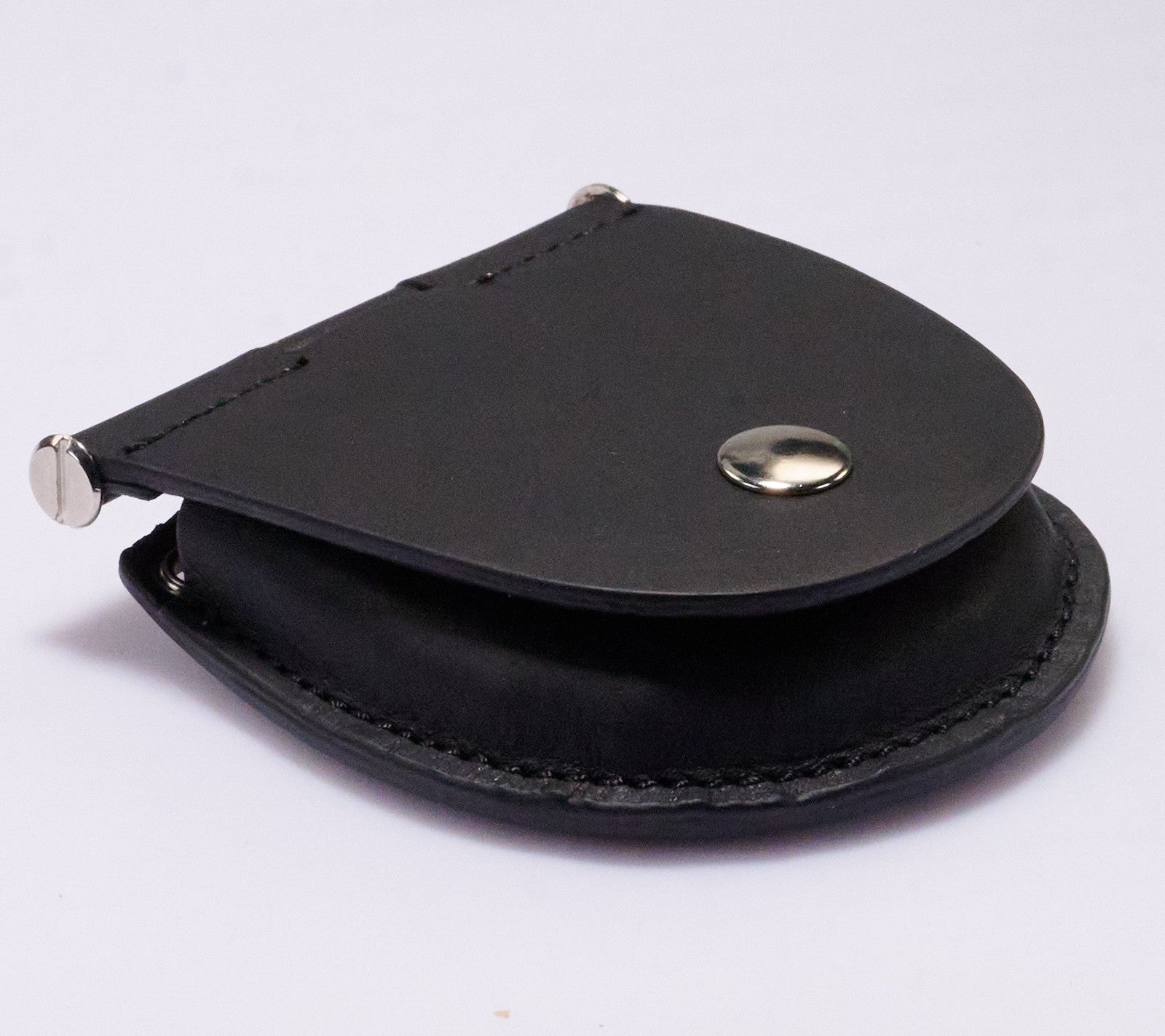 Pocket Watch Holder 70mm LARGE Black Leather Case Pouch Premium Travel Storage