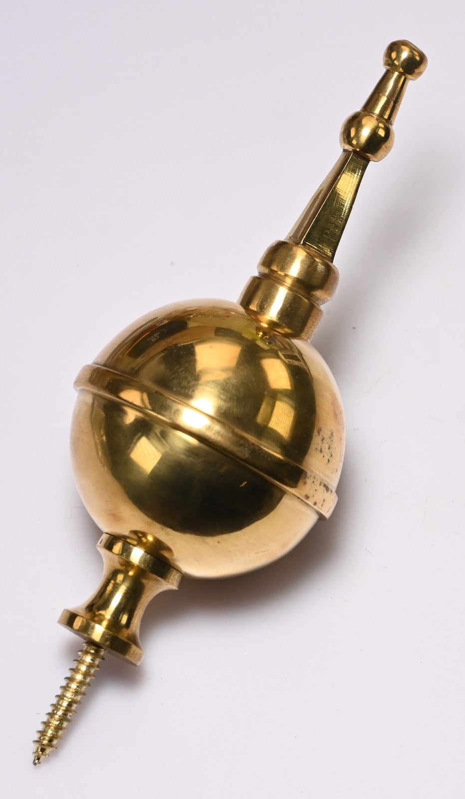 2x Clock Brass Finial Spire Ball Case Ornament Ball Part Watch Tool Screw In