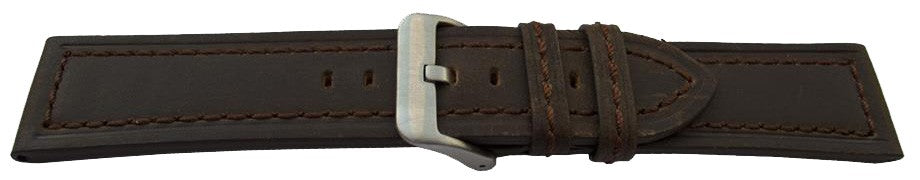 Suede Calf Leather Watch Strap Stainless Steel Buckle Replacement Bracelet
