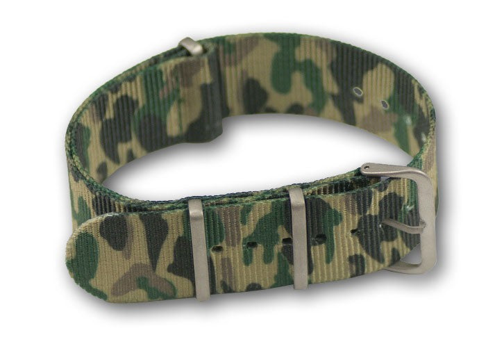 Military CAMOUFLAGE Ultra Tough Nylon Watch Strap Watch 16mm - 24mm Army Band