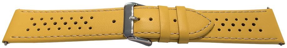 Olympic Style Rally Sports Calf Leather Watch Strap Replacement Smooth Bracelet