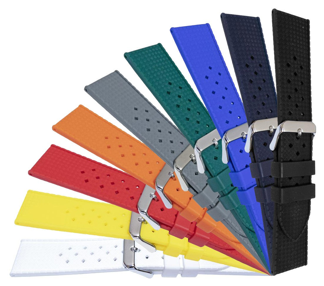Smooth Rubber Silicone Watch Strap Vulcanised Replacement Rolex Generic