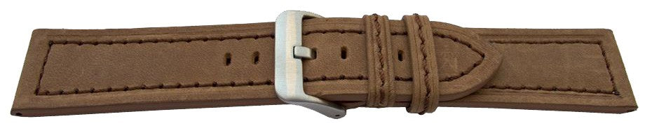 Suede Calf Leather Watch Strap Stainless Steel Buckle Replacement Bracelet