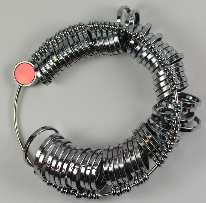 Pro 63 piece a-z+6 uk finger gauge ring sizer includes half sizes jewellery tool