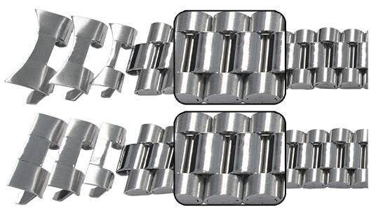 Silver Watch Bracelet Replacement Strap For Rolex President Curved Or Straight
