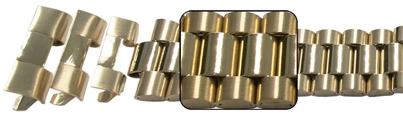 Gold Watch Bracelet Replacement Strap For Rolex President Curved Or Straight