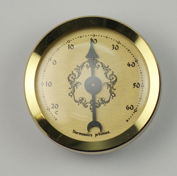 Small Thermometer insert gilt dial & bezel 36mm diameter 32mm hole barometer new