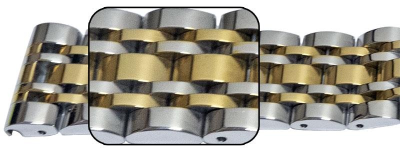 Full Mirror Watch Bracelet Strap 18mm-24mm Straight End 7 Link Row Type Quality
