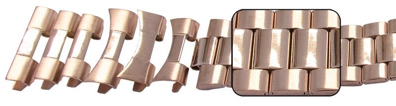 Satin Mirror Watch Bracelet 22mm 24mm 26mm Extra Large Rolex President Strap