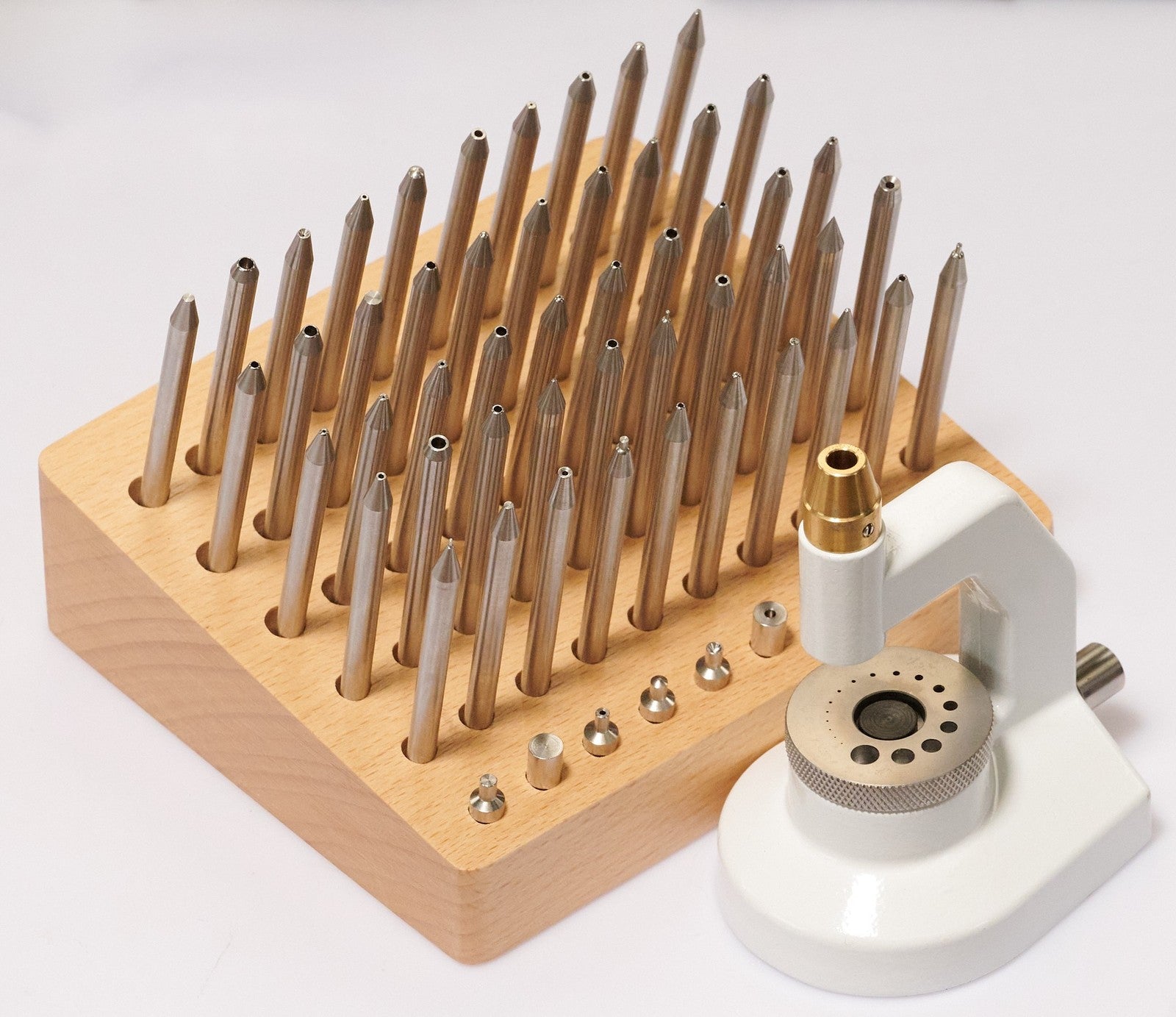 Quality Watchmakers Staking Tool Watch Repair Set Pivot Staff Anvil 60 Pieces