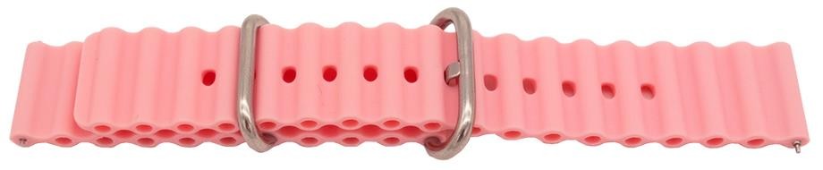 Smooth Silicone Ocean Wave Style Watch Strap Replacement Ripple Rubber Bracelet