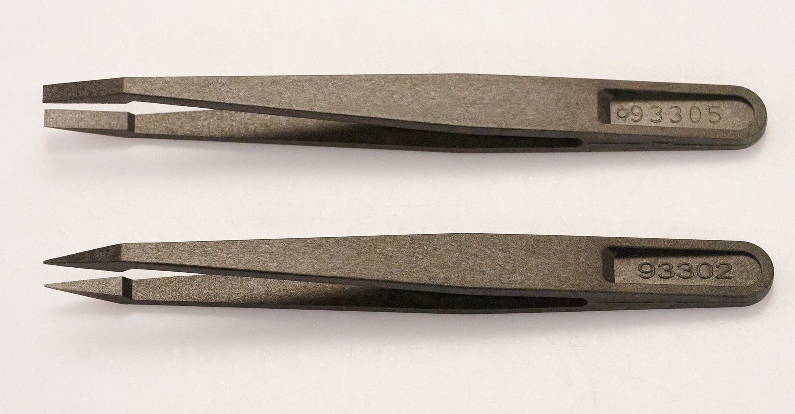 2x Pro Carbon ESD Watch Watchmakers Repairs POINTED & FLAT Tweezers Anti Static