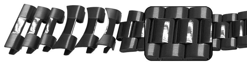 Satin Mirror Watch Bracelet 22mm 24mm 26mm Extra Large Rolex President Strap