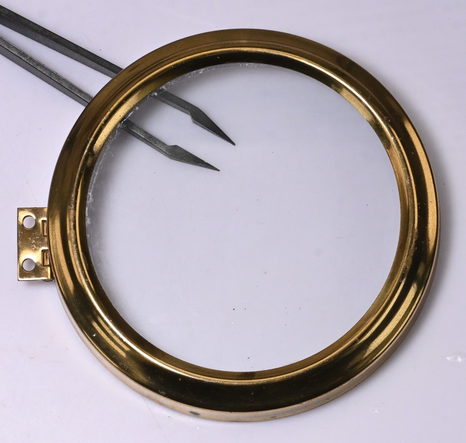 Round Brass Clock Bezel Glass Hinge 4x Size 4" 5 1/2" 5 5/8" 5 3/4"
