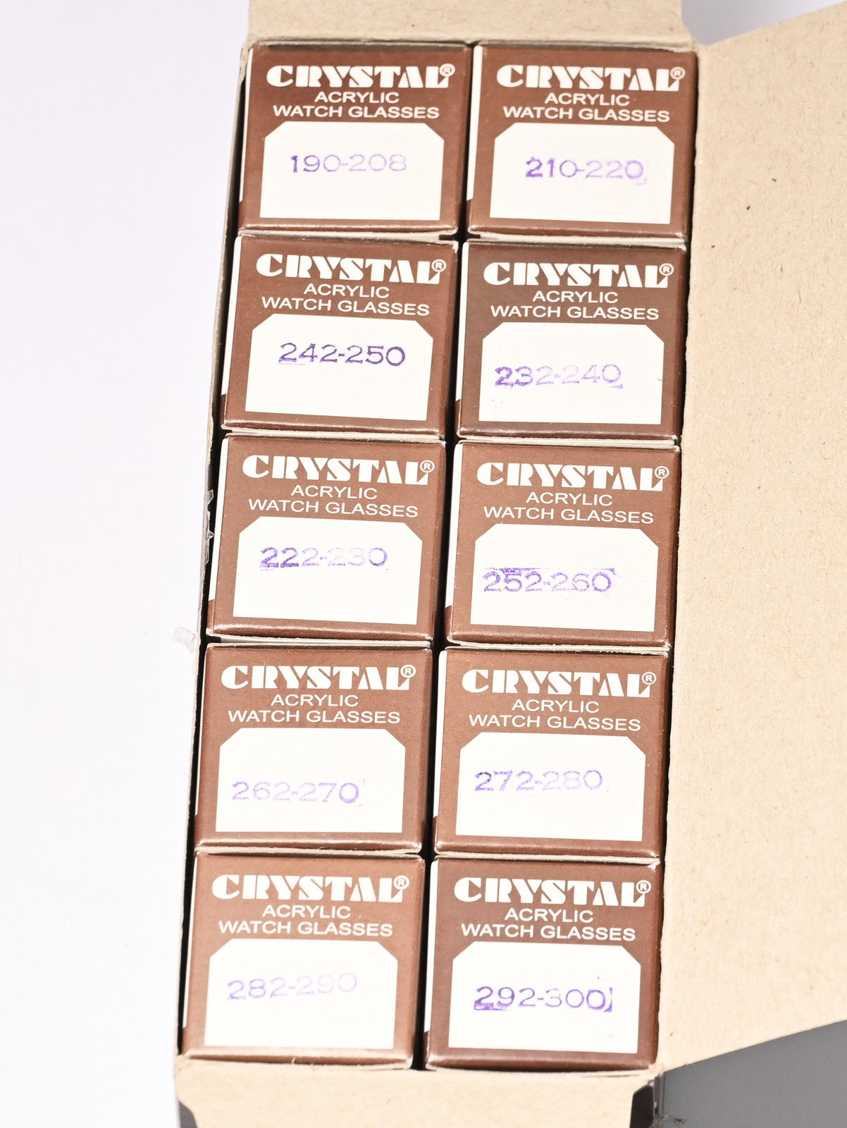 100 Pcs Acrylic Watch Crystals Standard Dome Assortment 19.0-30.0mm Repair Lot