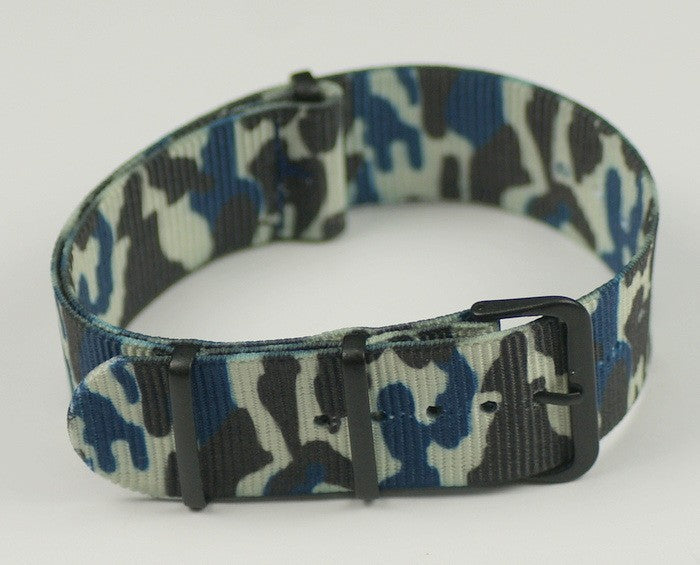 Military CAMOUFLAGE Ultra Tough Nylon Watch Strap Watch 16mm - 24mm Army Band
