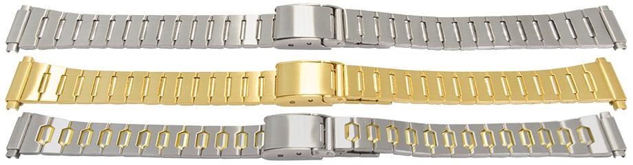 Open Centre Bracelet Clasp Satin With Mirror Centre Watch Strap 12mm To 15mm