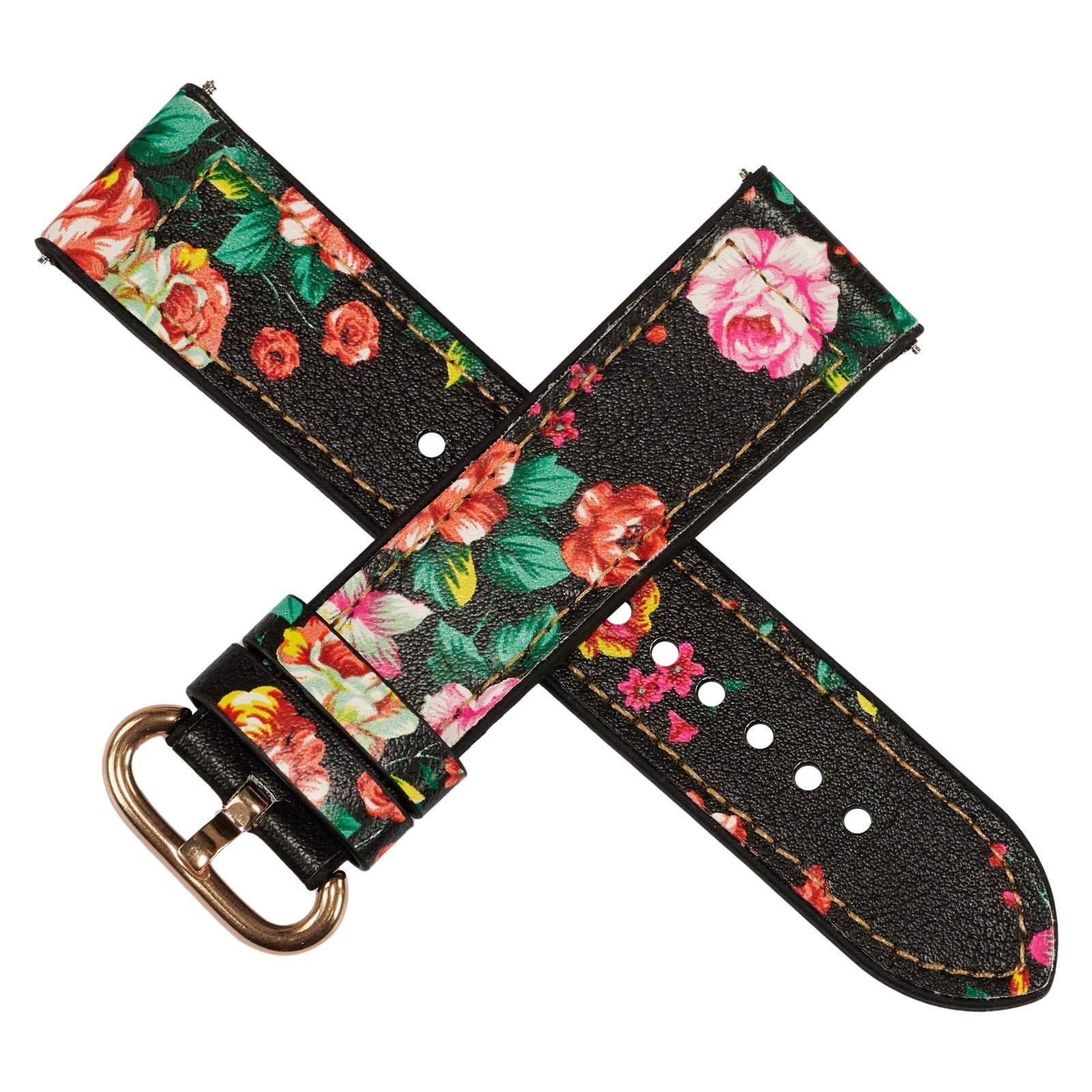 Smooth Silicone Calf Leather Watch Strap Replacement Pattern Rubber Bracelet