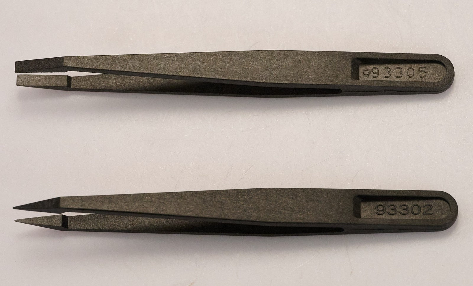 2x Pro Carbon ESD Watch Watchmakers Repairs POINTED & FLAT Tweezers Anti Static