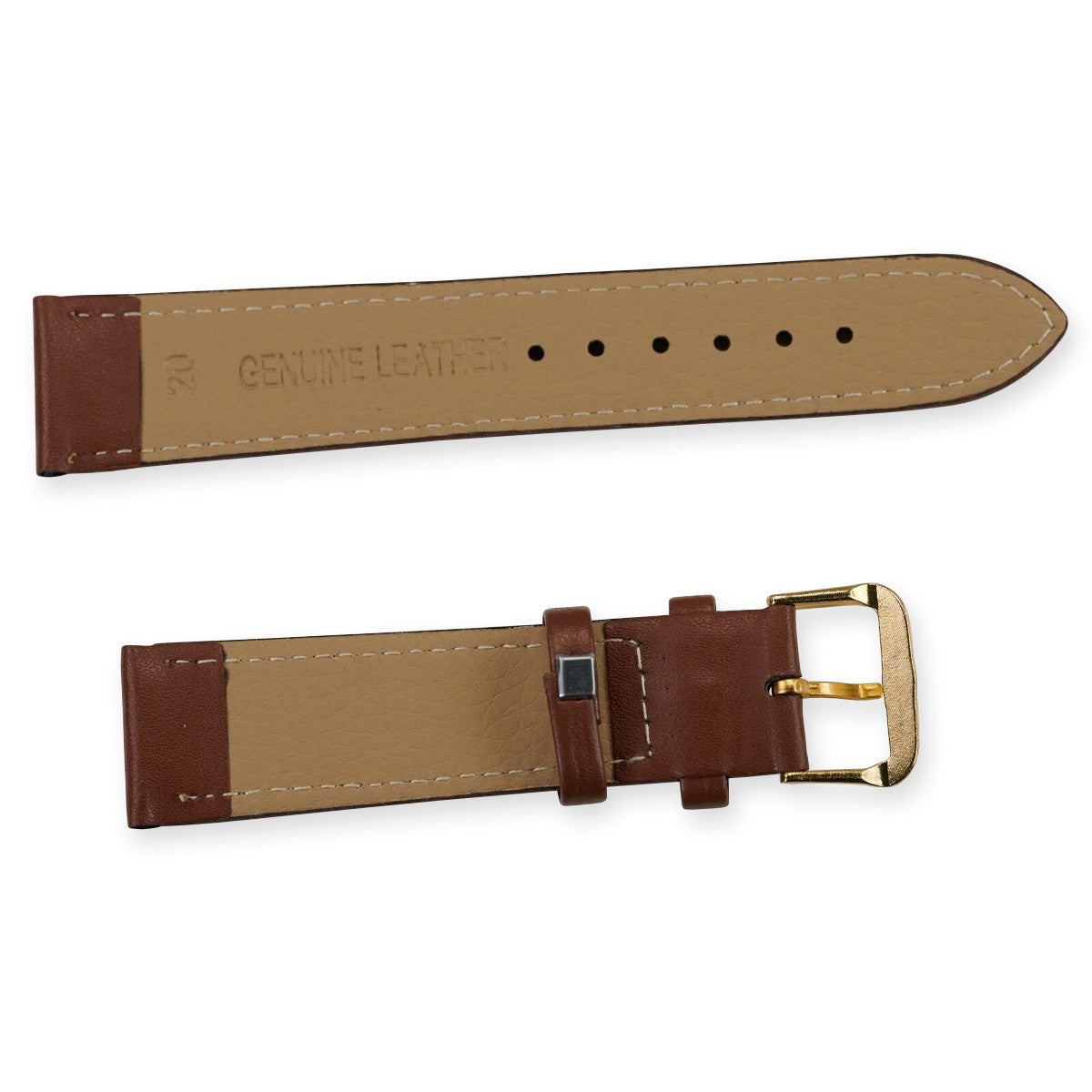 Value Mens Brown Genuine Leather Watch Strap Band 18mm 20mm 22mm Replacement New