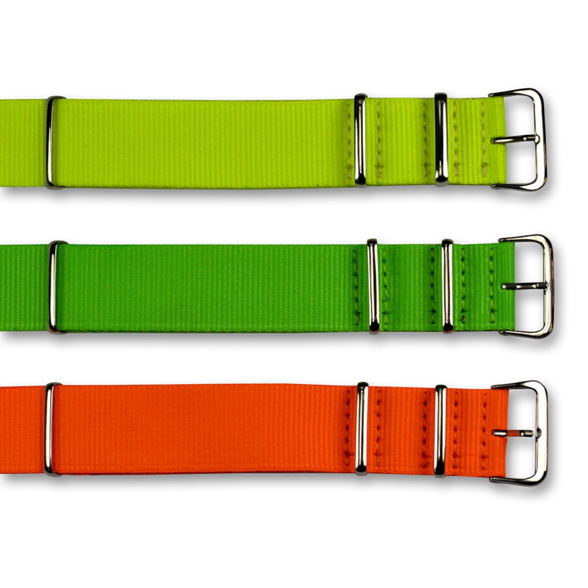 NEON Ultra Tough MILITARY WATCH STRAP Yellow Green Orange 18mm 20mm 22mm NEW