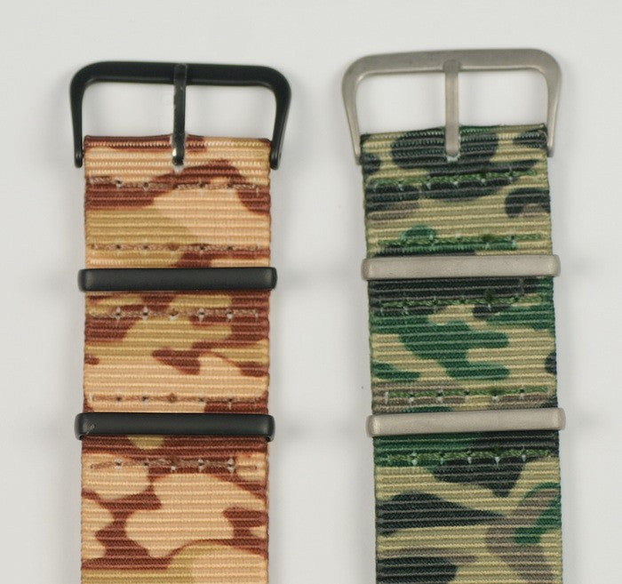 Military CAMOUFLAGE Ultra Tough Nylon Watch Strap Watch 16mm - 24mm Army Band