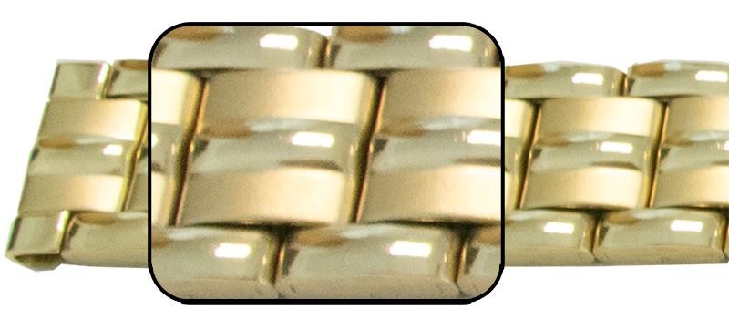 Mirror Satin Watch Bracelet Strap Spring Release Clasp 3 Link Row Type Quality