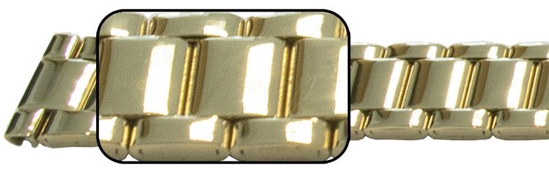 Open Clasp Bracelet Full Mirror Finish Watch Strap 10mm-14mm Silver Gold Quality