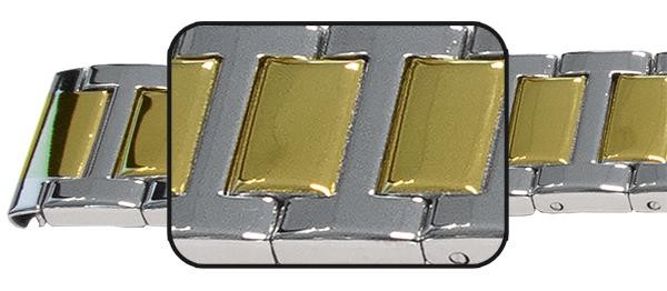 16mm Mirror Watch Bracelet Strap Regular or Safety Centre Fold Clasp 1 Row Link
