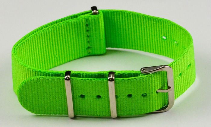 NEON Ultra Tough MILITARY WATCH STRAP Yellow Green Orange 18mm 20mm 22mm NEW