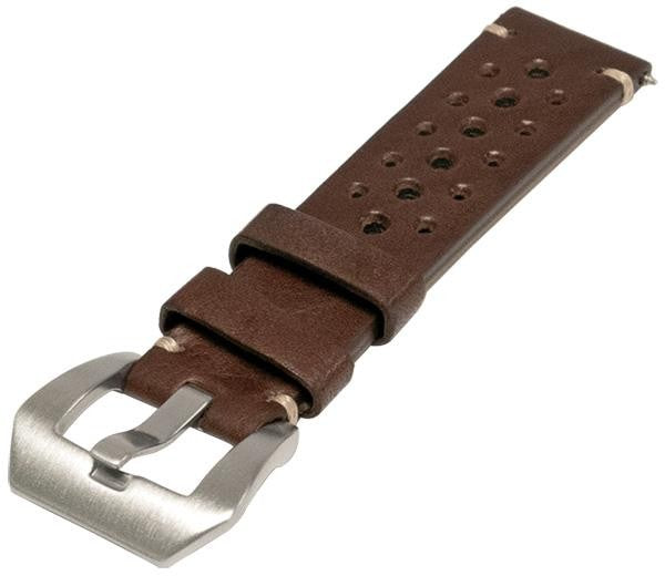 Rally Sports Calf Leather Watch Strap Brushed Satin Buckle Replacement Bracelet